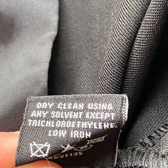 Lafayette 148 Dress Pants 8 Black Mid Rise Straight Leg Wool Career Classic - Picture 8 of 8